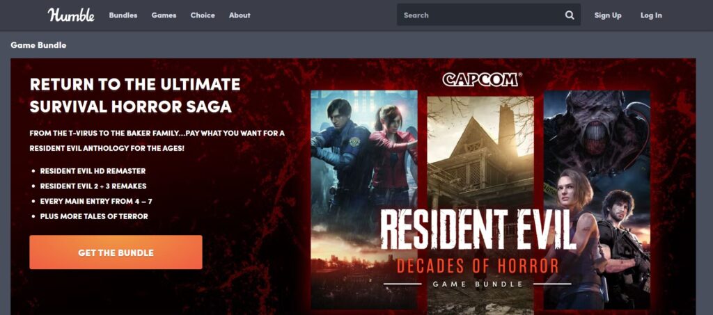 Humble Bundle Website