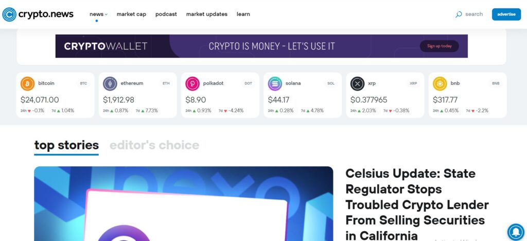 Crypto.news Website