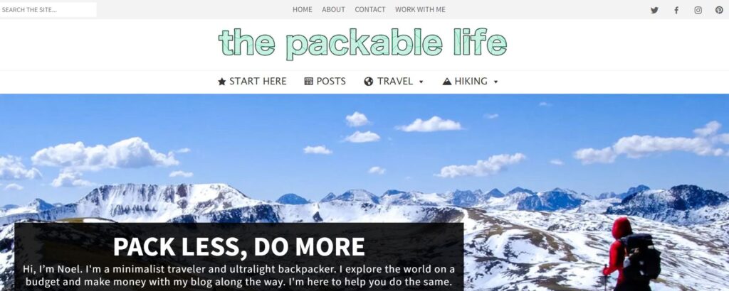 The Packable Life Website