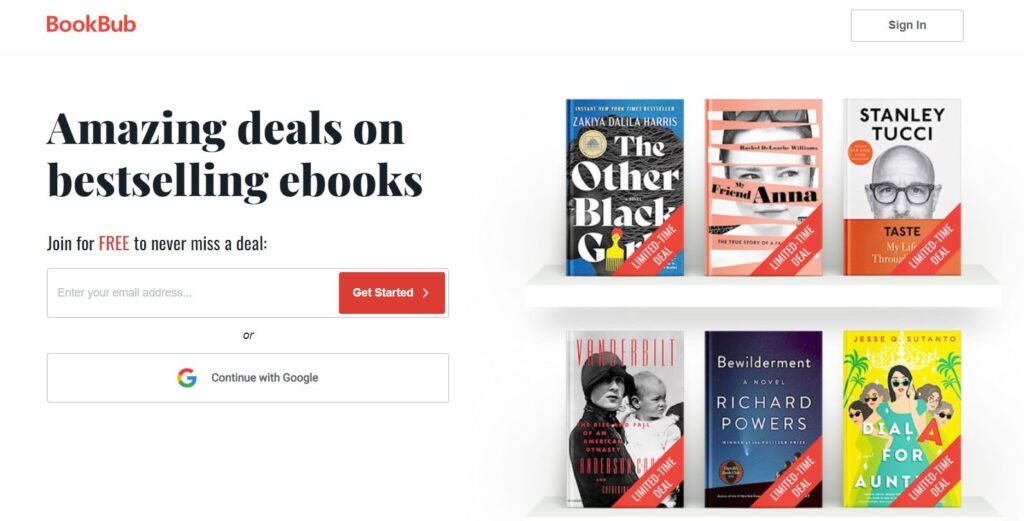 BookBub Website