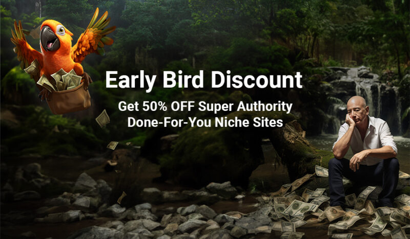 early bird discount for niche sites